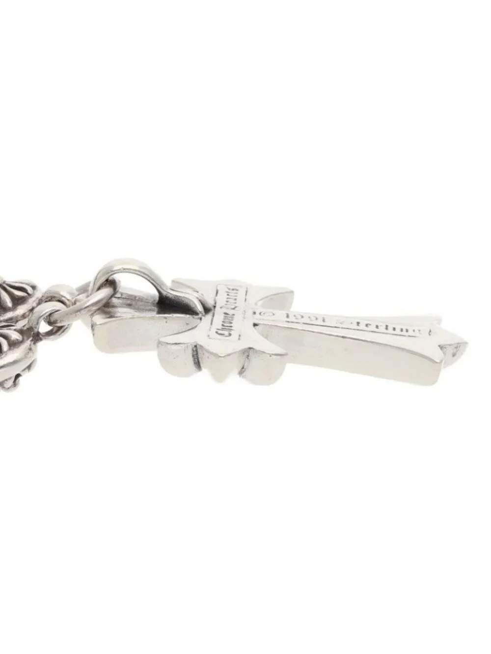 Chrome Hearts 1 CH Crossball Chain Small CH Cross Silver
